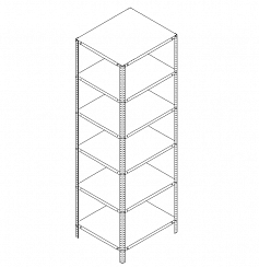 Металлический стеллаж Prostor Lite 700x600x2200